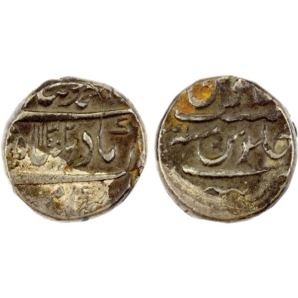MUGHAL: Muhammad Shah, 1719-1748, AR rupee (11.59g), Tatta, AH1132 year 1, VF