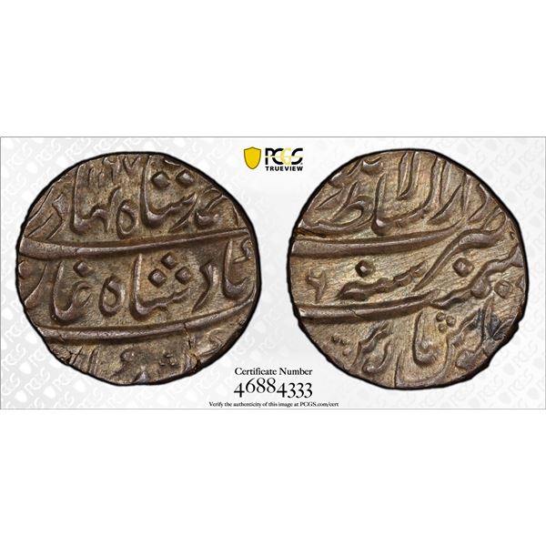 MUGHAL: Alamgir II, 1754-1759, AR rupee (11.51g), Lahore, AH1167 year 6, PCGS MS62