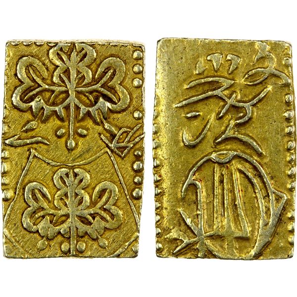 JAPAN: Bunsei, 1818-1830, AV bu (3.26g), EF