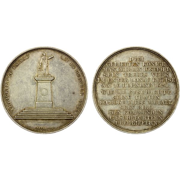 BAVARIA: AR medal, 1828, EF