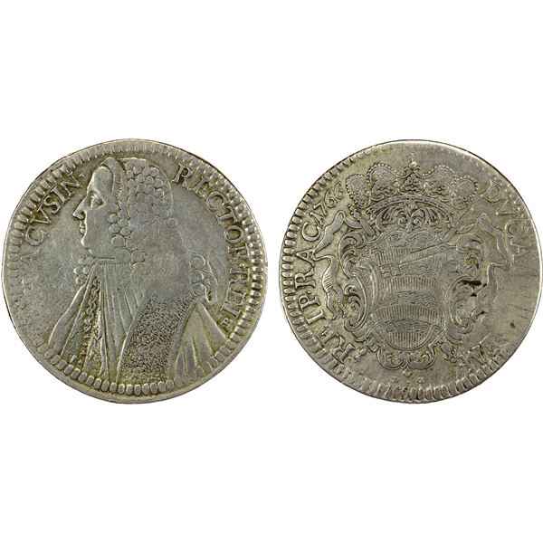 RAGUSA: Republic, AR tallero, 1766, F-VF