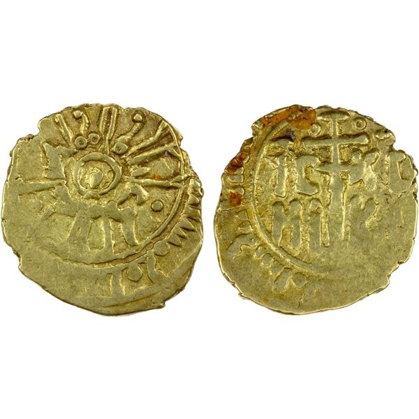 SICILY: William I, 1154-1166, AV tari (1.04g) (Siqilliya), AH55x, VF