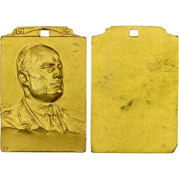 ITALY: brass plaque, Unc