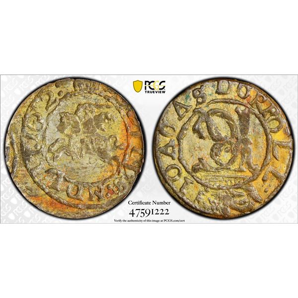 LITHUANIA: John II Casimir, BI schilling, Vilnius, 1652, PCGS MS62