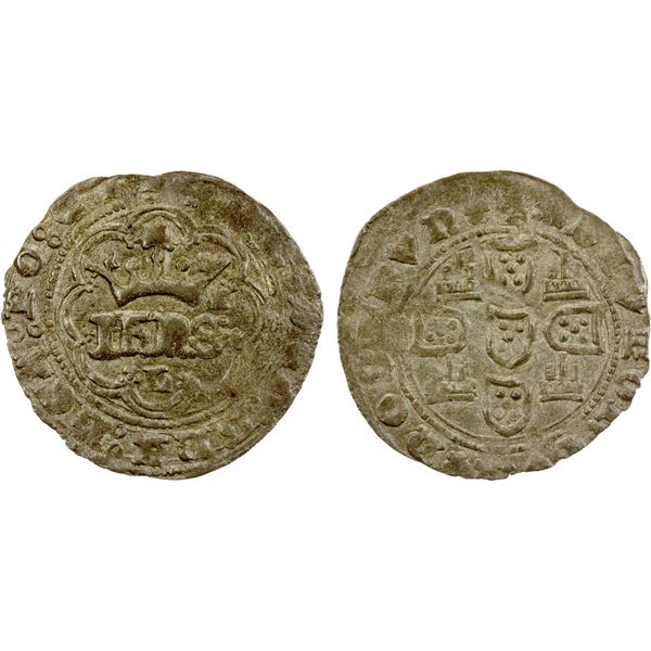 PORTUGAL: João I, 1385-1433, BI real de 3½ libras (1.63g), Lisbon, ND (1398-1408)-L, EF or better