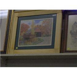 FRAMED PRINT "COVERED BRIDGE"---------11381