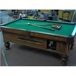 4 X 8 COIN OPERATED POOL TABLE
