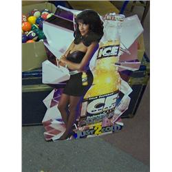 BUDWEISER ICE DRAFT JUST TOO COOL METAL BAR SIGN