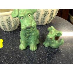 2 CERAMIC DOGS
