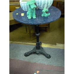 BLUE MARBLE TOP TABLE