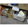 Image 1 : BOX OF OUTDOOR LIGHTS & (2)LIGHT GUARDS