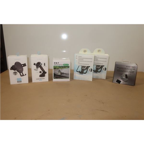 LOT DE 6 SUPPORTS POUR TÉLÉPHONES ASST
