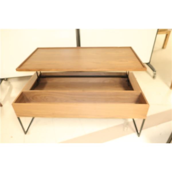 TABLE À CAFÉ AVEC RANGEMENT 48"x24"x16" (COIN ENDOMMAGÉ)