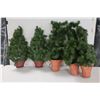 Image 1 : LOT DE 5 MINI ARBRES DE NOËL