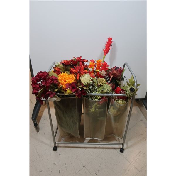 RANGEMENT AVEC FLEURS ARTIFICIELLES