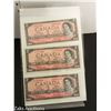 Image 1 : LOT OF 3 1954 $2 CANADA BANK NOTES