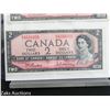 Image 4 : LOT OF 3 1954 $2 CANADA BANK NOTES