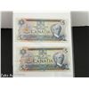 Image 1 : LOT OF 2 1979 $5 CANADA BANK NOTES