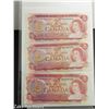 Image 1 : LOT OF 3 1974 $2 CANADA BANK NOTES