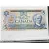 Image 3 : LOT OF 2 1979 $5 DOLLAR CANADA BANK NOTES