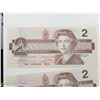 Image 2 : LOT OF 2 1986 CRISP $2 DOLLAR BANK NOTES