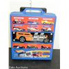 Image 1 : LARGE HARD PLASTIC HOT WHEELS CARRYING CAS FILLED WITH CARS LOT 1