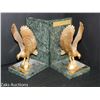 Image 1 : STUNNING GRANITE AND BRASS EAGLE BOOK ENDS