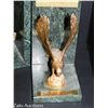 Image 2 : STUNNING GRANITE AND BRASS EAGLE BOOK ENDS