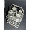 Image 2 : VINTAGE CONDIMENT TRAY WITH GLASS JARS AND LIDS