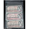 Image 1 : LOT OF 3 1954 CANADA $2 DOLLAR BANK NOTES