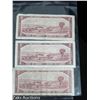 Image 5 : LOT OF 3 1954 CANADA $2 DOLLAR BANK NOTES
