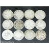 Image 1 : LOT OF 12 SILVER OLD QUARTERS