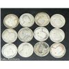 Image 7 : LOT OF 12 SILVER OLD QUARTERS
