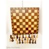 Image 1 : LARGE WOODEN CHESS BOARD GAME WITH WOODEN PIECES