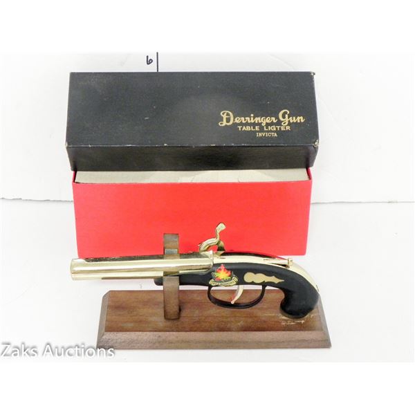 BOXED DERRINGER GUN TABLE LIGHTER INVICTA