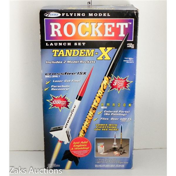 NEW SEALED ESTES FLYING MODEL ROCKET LAUNCH SET TANDEM-X