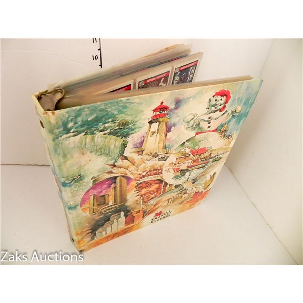 VINTAGE BINDER WITH SETS OF TRADING CARDS