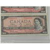 Image 2 : LOT OF 3 1954 CANADA $2 DOLLAR BANK NOTES