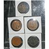 Image 8 : LOT OF 5 CARDED OLD COPPER COINS