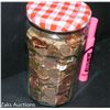 Image 2 : LARGE JAM JAR FULL OF PENNIES