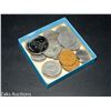 Image 1 : BIRKS BOX WITH ALL SORTS OF COINS AND TOKENS
