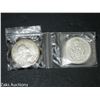 Image 1 : LOT OF 2 SILVER CANADA 50 CENT PIECES