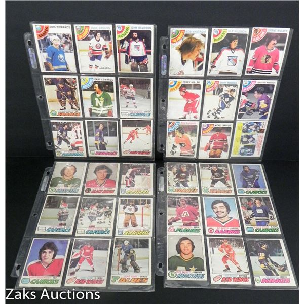 LOT OF 4 SHEETS OF OLD HOCKEY CARDS LOT 1