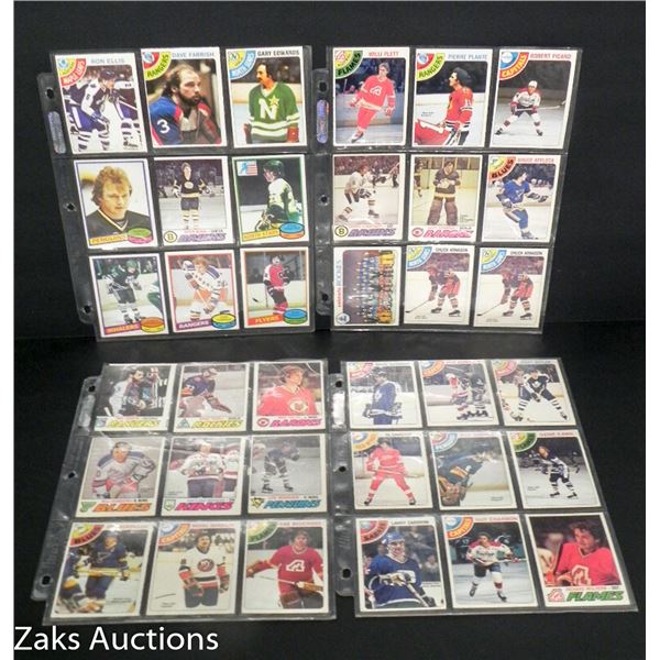 LOT OF 4 SHEETS OF OLD HOCKEY CARDS LOT 2