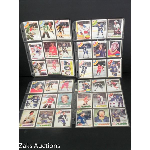 LOT OF 4 SHEETS OF OLD HOCKEY CARDS LOT 1