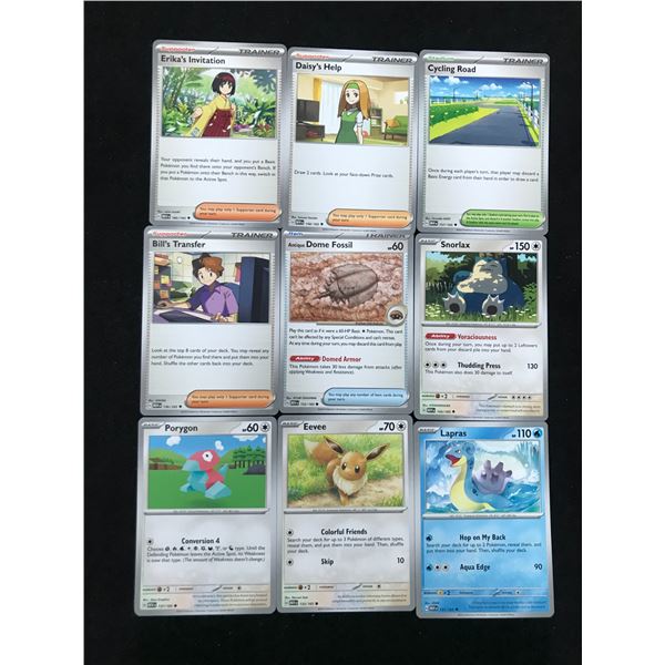 POKEMON INSERT AND FOIL CARD LOT