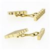 Image 6 : Men's Italian Solid 18k Yellow Gold Fancy Florentine Finished Chain Cuff Links