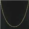 Image 3 : Vintage 14k Gold 21.5" Infinity Twisted Wire Link w/ Turquoise Chain Necklace