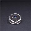Image 4 : Heavy 18k White Gold Sapphire & Diamond Ring