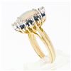 Image 9 : Vintage 14k Gold Marquise Opal Round Sapphire Diamond Halo Cocktail Ring